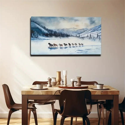 Natural Style Gray-Toned Sky Wall Art Canvas Office Home Room Framed 120x60cm.