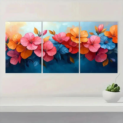 3pcs Bougainvillea Flower colorful BFC    Framed Wall Art Set Canvas Framed 50x70cm - High Quality Print 100% Australian Made Wall Canvas Ready to Hang - Bella Home Decor
