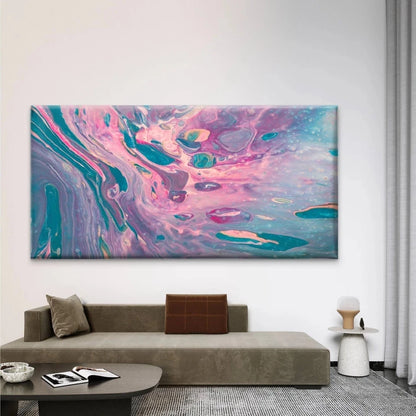 Colorful Abstract Fluid Art Wall Art Canvas Office Home Room Framed 120x60cm