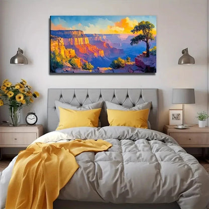 Big Tree Canyon Perfect Wall Art Canvas Office Home Room Framed 120x60cm