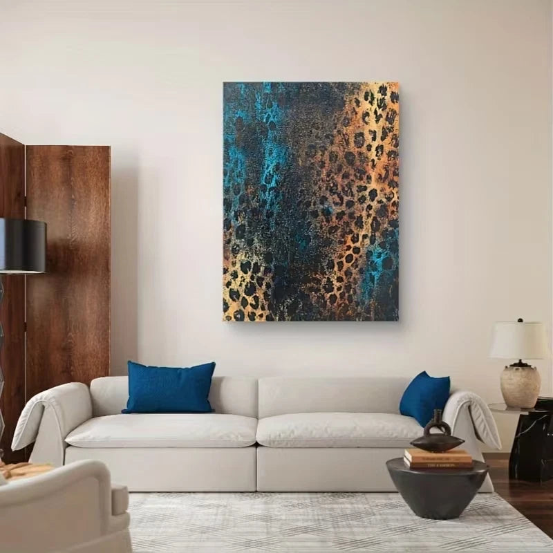 Abstract Leopard Print  60x90cm Metal Print Ready to Hang