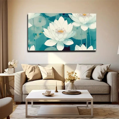 Rich Layers Of For Lotus Pond Wall Art Canvas Office Home Room Framed 120x60cm