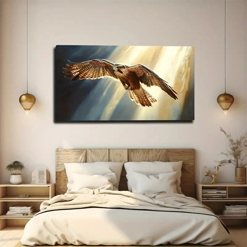 Eagle In Flight Definition Wall Art Canvas Office Home Room Framed 120x60cm