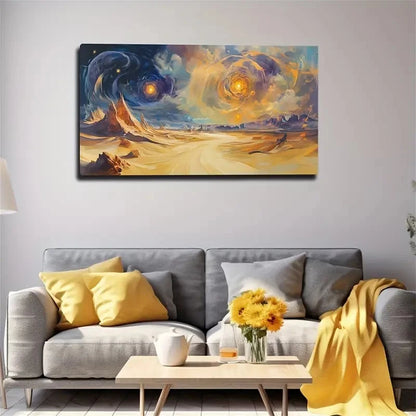 Desert Planet Unforgettable Wall Art Canvas Office Home Room Framed 120x60cm