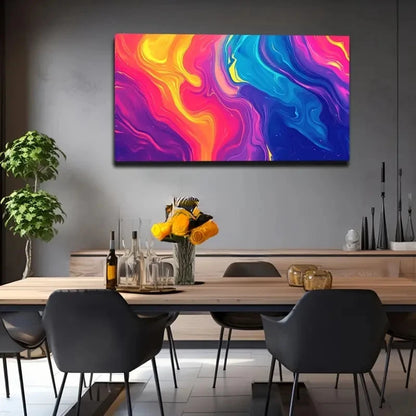 Abstract Black Background Wall Art Canvas Office Home Room Framed 120x60cm