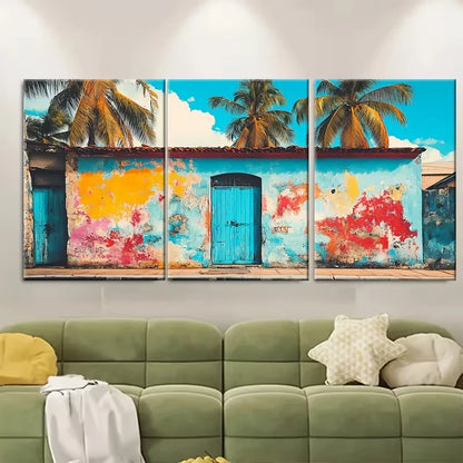 3pcs Dominican Republic Travel Print Metal Print Ready to Hang Art - Bella Home Decor