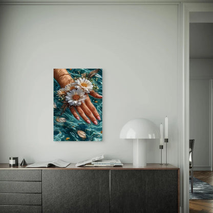 Floral Handpiece Metal Print Ready to Hang