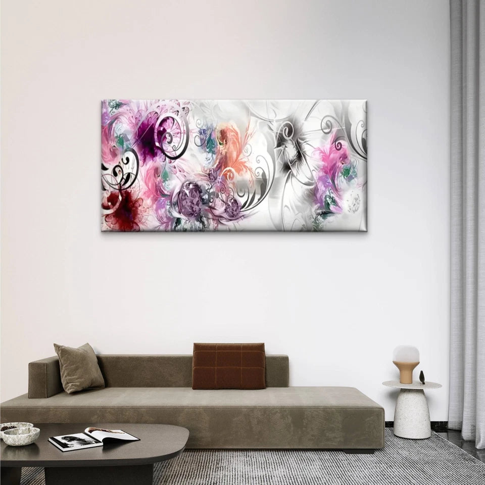 Flowers A Variety Color Pattern Wall Art Canvas Office Home Room Framed 120x60cm
