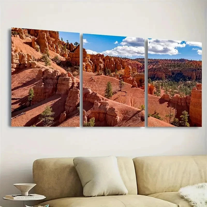 3pcs National Fores Wall Art Set Canvas Framed 40x60cm - High Quality Print 100% Australian Made Wall Canvas Ready to Hang