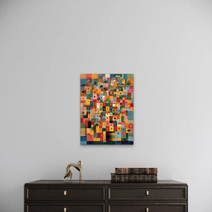 Square Modern Minimalist Metal Print Ready to Hang