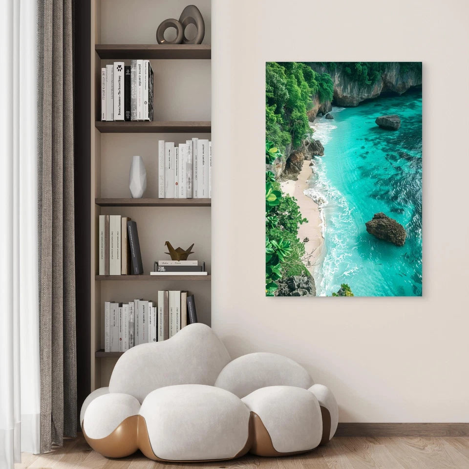 Breathtaking View Natural Beach 40x60cm Metal Print Ready to Hang