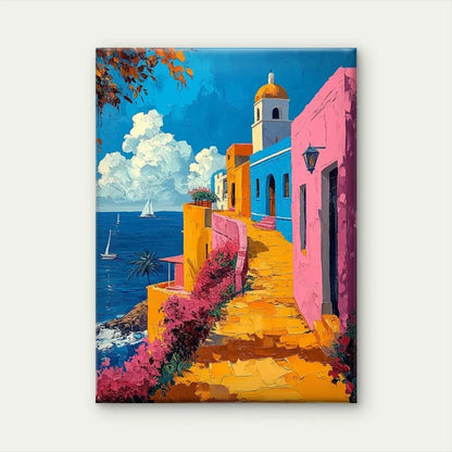 Puerto Rico Inspired Old San Juan Landscape Metal Print Ready to Hang