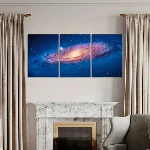 3pcs Universe Milky Way Galaxy Decor Wall Art Canvas Unframed - High Quality Print 100% Australian Made Wall Canvas