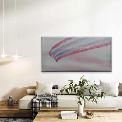Close Up Of Airplane In Air Wall Art Canvas Office Home Room Framed 120x60cm - Bella Home Decor