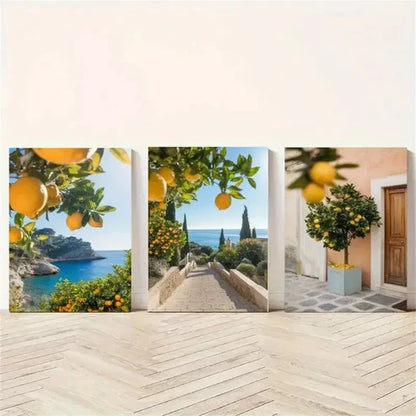 3pcs Lemon Tree Canvas Wall Art Canvas Unframed - High Quality Print 100% Australian Made Wall Canvas