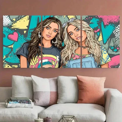 3pcs Die Best Friend BFF Bestie Trendy Perfect Wall Art Canvas Unframed – High Quality Print 100% Australian Made Wall Canvas - Bella Home Decor