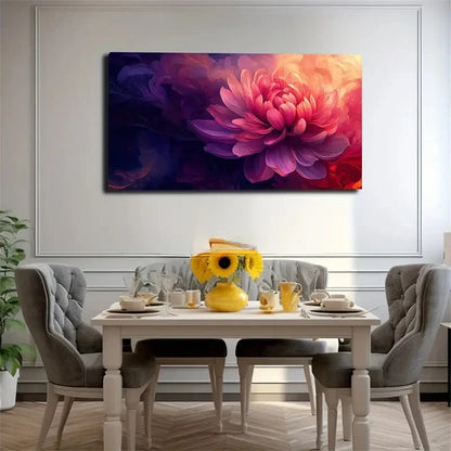 Pink Peony Blossom Design Wall Art Canvas Office Home Room Framed 120x60cm