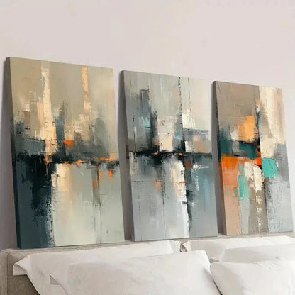 3pcs Minimalist Urban Cityscape Landscape Wall Art Canvas Unframed - High Quality Print 100% Australian Made Wall Canvas