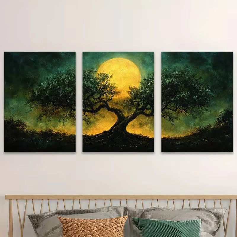 3pcs Celtic Tree of Life Metal Print Ready to Hang Art - Bella Home Decor