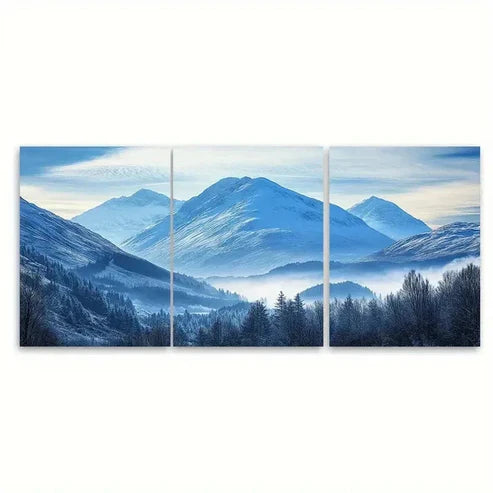 3pcs Nevis and Three Peaks Snowden R Wall Art Set Canvas Unframed – High Quality Print 100% Australian Made Wall Canvas - Bella Home Decor