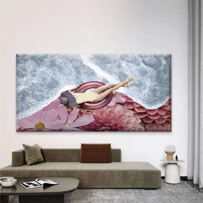 Surreal Spa Swimming Pool Wall Art Canvas Office Home Room Framed 120x60cm