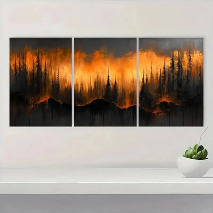 3pcs Brown & Black Textured Minimalist  BB   Wall Art Set Canvas Framed 60x90cm - High Quality Print 100% Australian Made Wall Canvas Ready to Hang - Bella Home Decor