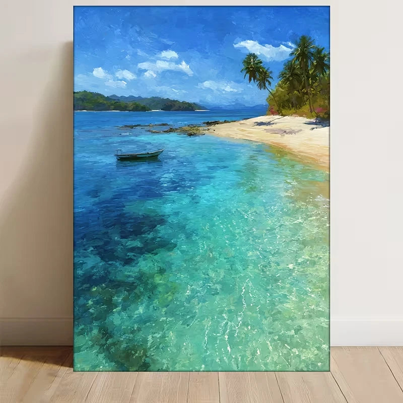 Fiji Island Beach Scene 60x90cm Metal Print Ready to Hang