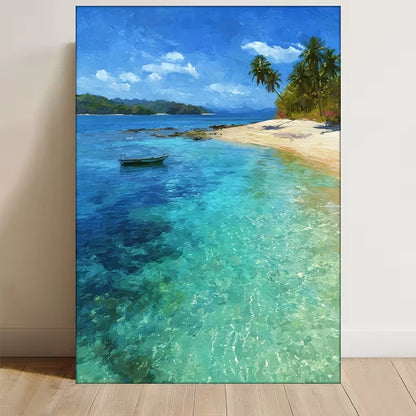 Fiji Island Beach Scene 60x90cm Metal Print Ready to Hang