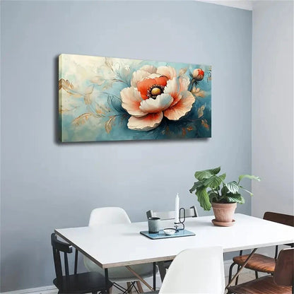 Blooming Flower Design Modern Wall Art Canvas Office Home Room Framed 120x60cm - Bella Home Decor