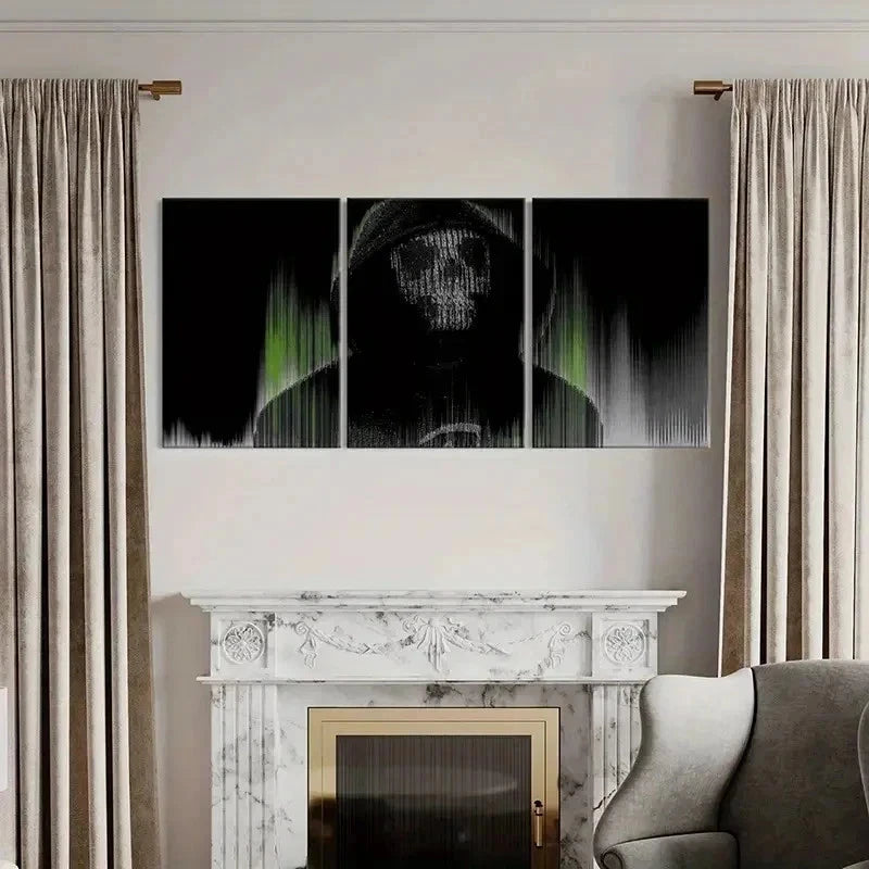3pcs Video Games Hacking Code Modern Wall Art Set Canvas Framed 50x70cm - High Quality Print 100% Australian Made Wall Canvas Ready to Hang