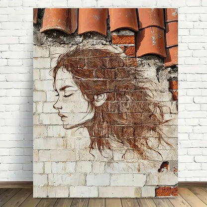 Beautiful Modern Vintage Design Painting 40x60cm Metal Print Ready to Hang - Bella Home Decor