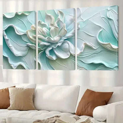 3pcs Modern Abstract Elegant Floral Pastel Tone Canvas Unframed - High Quality Print 100% Australian Made Wall Canvas