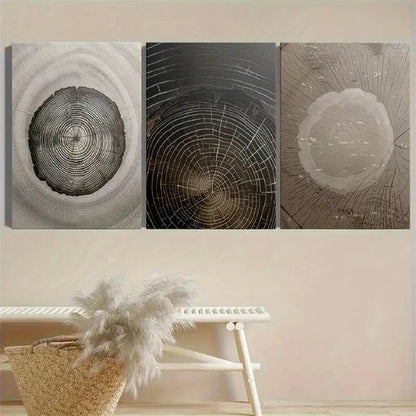 3pcs Vintage Tree Line Wall Art Set Canvas Unframed - High Quality Print 100% Australian Made Wall Canvas