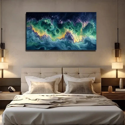 Abstract Wave Painting Wall Art Canvas Office Home Room Framed 120x60cm