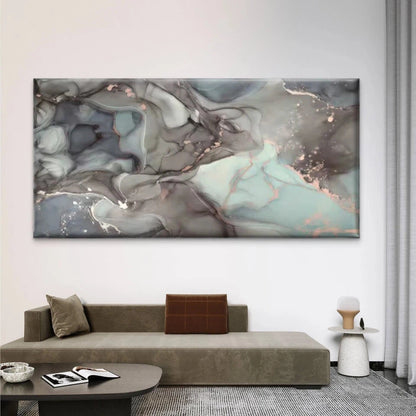 Elegant Marble Abstract Wall Art Canvas Office Home Room Framed 120x60cm