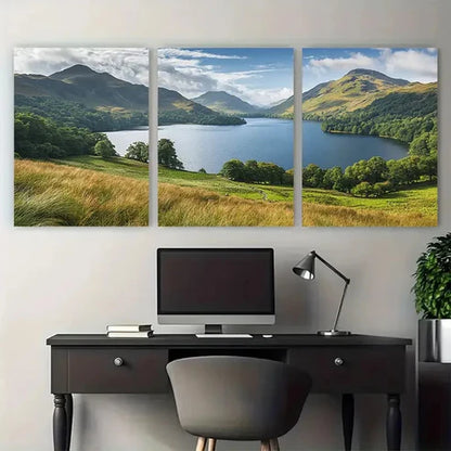 3pcs Scenic Lake District Mountain Perfect Wall Art Canvas Unframed - High Quality Print 100% Australian Made Wall Canvas