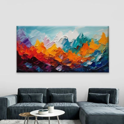Abstract Mountain Landscape Wall Art Canvas Office Home Room Framed 120x60cm