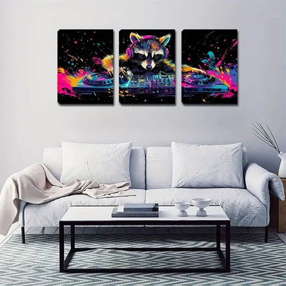 3pcs Animal Kingdom, Wonderful Music in Trendy  Wall Art Set Canvas Unframed - High Quality Print 100% Australian Made Wall Canvas - Bella Home Decor