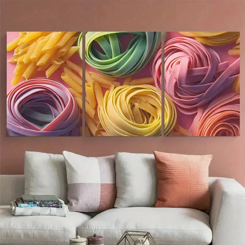 3pcs Kitchen Poster Pasta Quotes Décor Perfect  Wall Art Set Canvas Framed 40x60cm - High Quality Print 100% Australian Made Wall Canvas Ready to Hang