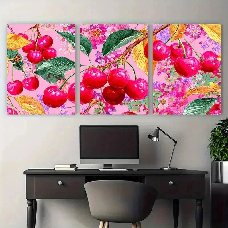 3pcs Retro Funky Dopamine Aesthetic Perfect Wall Art Set Canvas Framed 50x70cm - High Quality Print 100% Australian Made Wall Canvas Ready to Hang