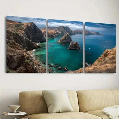 3pcs Islands National Park  Wall Art Set Canvas Unframed - High Quality Print 100% Australian Made Wall Canvas