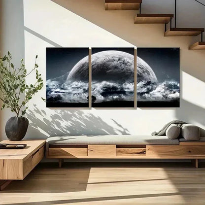 3pcs Fantasy Landscape Night Sky Wall Art Set Canvas Unframed - High Quality Print 100% Australian Made Wall Canvas