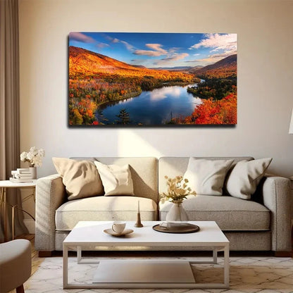 Colorful Maple Forest Wall Art Canvas Office Home Room Framed 120x60cm