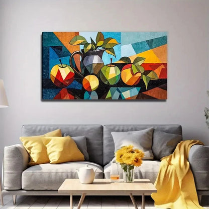 Apple Pot Suitable Wall Art Canvas Office Home Room Framed 120x60cm