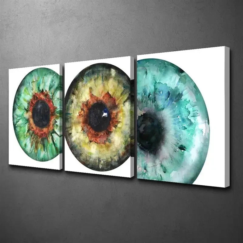 3pcs Blue, Green, Burgundy  Detailed Anatomy    Wall Art Set Canvas Framed 50x70cm - High Quality Print 100% Australian Made Wall Canvas Ready to Hang - Bella Home Decor