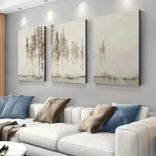 3pcs Abstract Forest Tree Art   Wall Art Set Canvas Framed 40x60cm - High Quality Print 100% Australian Made Wall Canvas Ready to Hang - Bella Home Decor