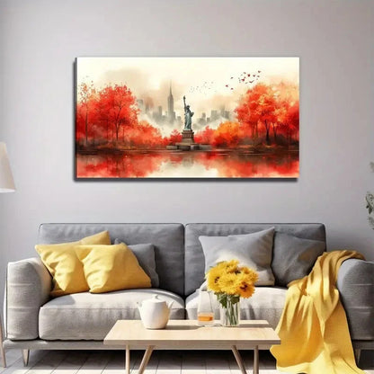 Statue Of Liberty Perfect Wall Art Canvas Office Home Room Framed 120x60cm