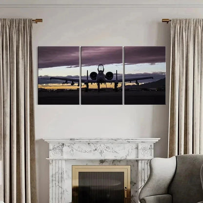 3pcs Military Themed Fighter Jets Wall Art Set Canvas Framed 60x90cm - High Quality Print 100% Australian Made Wall Canvas Ready to Hang