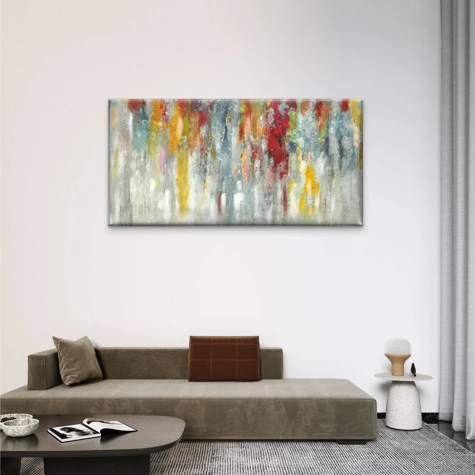 Abstract Painting Colors Wall Art Canvas Office Home Room Framed 120x60cm