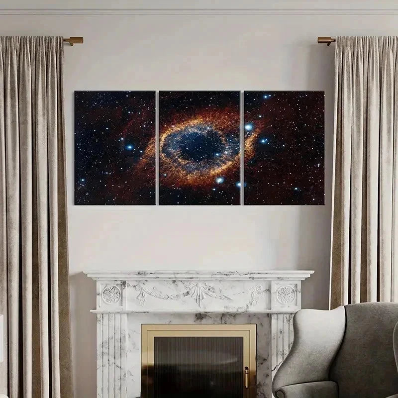 3pcs Outer Space Cosmic Universe Science Wall Art Set Canvas Framed 50x70cm - High Quality Print 100% Australian Made Wall Canvas Ready to Hang